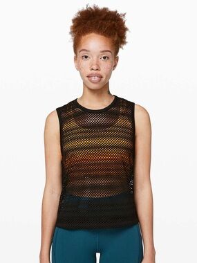 Lululemon Sweat Your Heart Out Mesh Muscle Tank